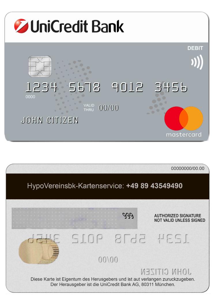 Germany UniCredit Bank MasterCard Credit Card